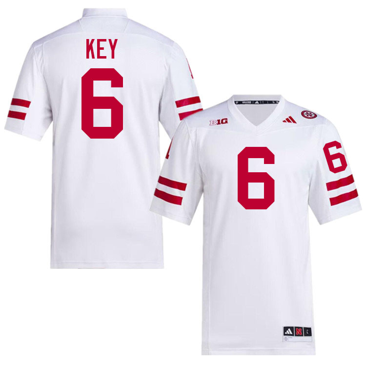 Nebraska Cornhuskers #6 Dane Key College Football Jersey Stitched-White Nebraska Cornhuskers #6 Dane Key College Football Jersey Stitched-White